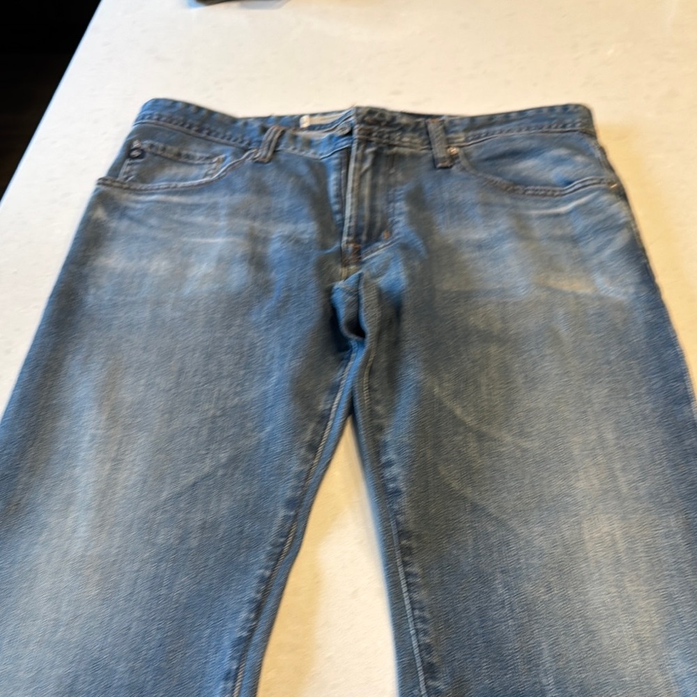 Ag Adriano Goldschmied Blue Straight Jeans the graduate 34-34 excellent.